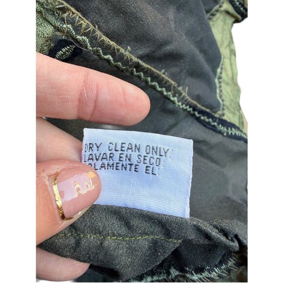 Vintage Midnite Patchwork Velvet & Satin Jacquard Oversized Statement Jacket S - Picture 5 of 9